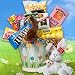 EASTER BUNNY BASKET OF TREATS - INCLUDES PLUSH STUFFED BUNNY RABBIT AND LOTS OF BRAND...