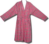 Claiborne Men's 100% Cotton Plaid Flannel Robe - ON SALE
