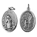 St. Bernadette / Our Lady of Lourdes Medal Medal Pray for Us 20" Steel Chain