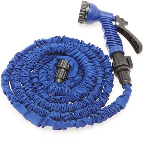 Expanding Hose Green Flexible Expandable Garden Water Hose Water Pipe/ Water Gun Spray Nozzle (Blue, 75 Feet)