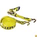 Keeper 04622 Heavy Duty 27' x 2'' Ratcheting Tie Down, 10,000 lbs Rated Capacity with Double J-Hooks