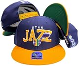 Utah Jazz Purple/Yellow Two Tone Plastic Snapback Adjustable Plastic Snap Back Hat / Cap