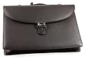 Lucrin - brown leather Briefcase 1 compartment