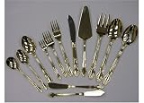Decorative Living 102-Piece Gold Plated Flatware Set, Service for 12