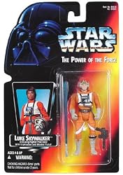Star Wars The Power of The Force Luke Skywalker in X-Wing Fighter Pilot Gear with EXTRA LONG LIGHTSABER