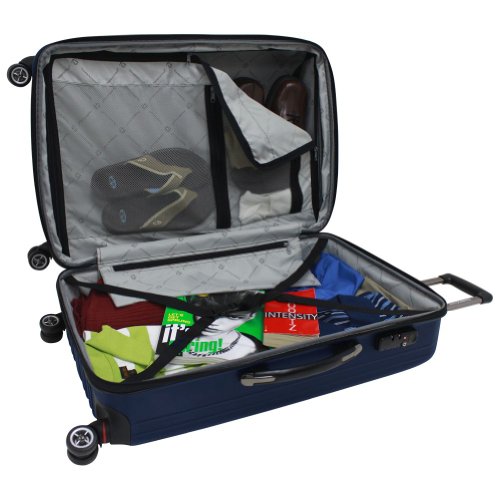 Travelers Choice Tasmania 3 Piece Luggage Set, Purple, Large