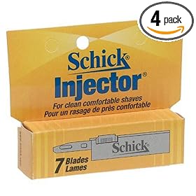 Schick Injector Blades, 7-Count Boxes (Pack of 4)