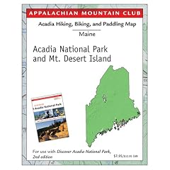 Hiking and Biking Map of Acadia National Park & Mt. Desert Island: Discover Acadia National Park Map