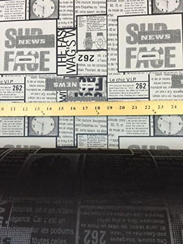 60 inch w Reversible Neoprene newspaper print