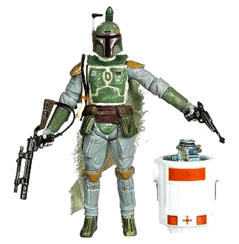 Star Wars Legacy Collection 4 Inch Tall Action Figure - BD36 Boba Fett with Jetpack, Blaster Rifle, Blaster Pistol and Droid R3-A2 Torso