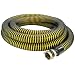 Plastiflex Plastic HI-VAC Suction Hose Assembly, Yellow/Black, 2" Male X Female NPSM, 15 psi Max Pressure, 20' Length, 2" ID