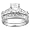 2 Piece CZ Wedding Ring set - 6