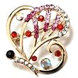 Valentines Day Gifts Golden October Birthstone Elegant Flower Brooches And Pins Swarovski