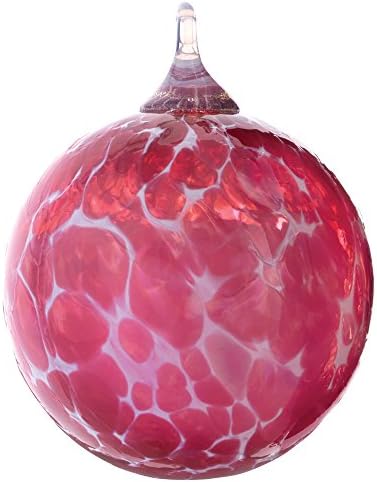 Garnet Snow Glass Suncatcher Ornament Handmade in Seattle