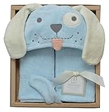 Elegant Baby  ギフトセット・ご出産祝 ベビーバスラップ ギフトセット  ドッグ パステルブルー 0-24ヶ月  #61268