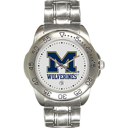 Michigan Wolverines Gameday Sport Men's Watch with a Metal Band