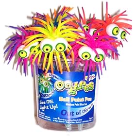 Inkology, Ooglees Lite Up Novelty Ball Point Pens, 18 pcs (122-5)