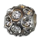 April Silver Ball with Diamond Color Crystals European Bead Charm, Pandora Bead and Bracelet Compatible 51B7NSlmyCL. SL160 April Silver Ball with Diamond Color Crystals European Bead Charm, Pandora Bead and Bracelet Compatible