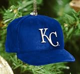 Pack of 4 MLB Kansas City Royals Baseball Cap Christmas Ornaments