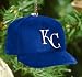 Pack of 4 MLB Kansas City Royals Baseball Cap Christmas Ornaments
