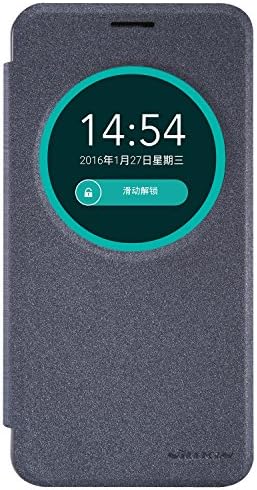 [nibaijing] ASUS Zenfone Max ZC550KL Case Leather Flip Case Smart Sleep PU Leather Flip Cover for ASUS Zenfone Max ZC550KL,Black