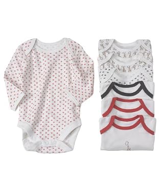 Unisex Long Sleeve Giraffe Bodysuits -7pk