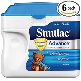 Similac Advance Earlyshield Powder Baby Formula, 23.2-Ounce Tubs 