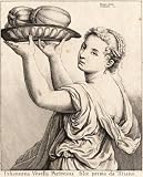 2.75 inch x 2 inch (7.5 x 5cm) Acrylic Keyring Wenceslaus Hollar - Titian's daughter (State 3)