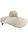 Luxury Divas Cream & White Ultra Wide Brim Straw Floppy Hat