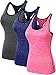 NELEUS Women's 3 Pack Dry Fit Athletic Shirts,8007,Blue,Grey,Pink,US L,EU XL