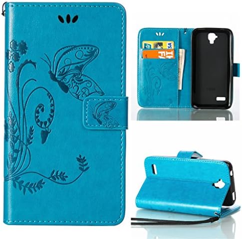 Protection Case magnetic closure Design Wallet Premium PU Leather Shell Card Holder Flip Book Stand Blue Cover for HUAWEI Y560 Y5