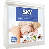 Sky Bedding Mattress Protector - Premium Terry Cotton Mattress Cover - 100% Waterproof, Hypoallergenic, & Breathable - Vinyl Free Mattress Cover - Lifetime Warranty - King