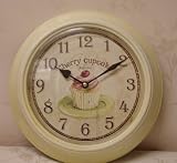 SHABBY CHIC CREAM CUP CAKE WALL CLOCK