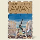 Tile Desk clock~ Get Away ~Artworks Home Accents~ desk clocks~ code 273
