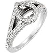 14K White Gold Diamond Engagement Ring Semimount - 0.87 Ct. - DOES NOT INCLUDE CENTER STONE