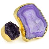 Zariin The Tale Of Two Stones Purple Agate and Amet