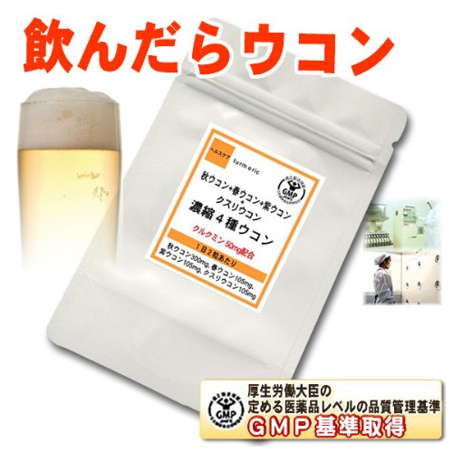 濃縮４種ウコン1ヶ月分（60粒×1袋）