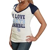 MLB Tampa Bay Rays Baby Jersey Raglan Premium T-Shirt - White (Small)