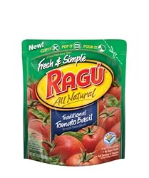 Ragu Fresh & Simple Smooth Pasta Sauce, Traditional Tomato Basil, 13.5-Ounce Pouches (Pack of 6)