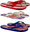 MENS ENGLAND UNION JACK AND ST GEORGE SUMMER FLIP FLOPS BEACH SANDALS
