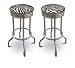 2 MAN CAVE Zebra Print Faux Fur 29'' Specialty Chrome Barstools Bar Stools