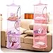 Homecube 2 Pcs Set Hanging Mesh Storage Basket Organizer, Toy Storage Cage,3 Compartments,Collapsible
