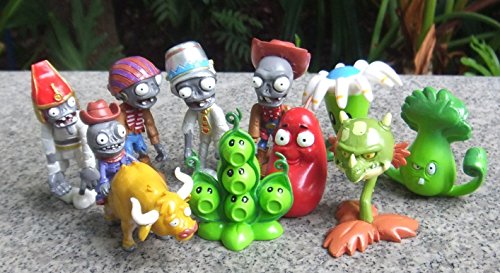 10 X Plants Vs Zombies Game Series Figure Role Display Toys Zombie Yeti PVC Decor