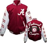 Alabama Crimson Tide Commemorative 13X Football National Champions Faux Leather Varsity Jacket