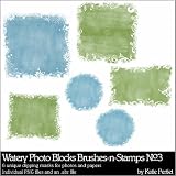 Photoshop Brushes - Watery Photo Blocks No. 03 Brushes and Stamps