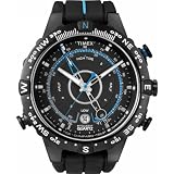 Timex Men's T49859 Intelligent Quartz Adventure Series Tide Temp Compass Black Silicone Strap Watch