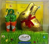 Lindt Chocolate Easter Bunny Gold Foil Wrapped Easter Bunny and Chocolate Easter Carrots 8.9 Ounce Gift Box