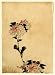 1830 Japanese Print . Pink flower blossoms on low stalk and two on a tall stalk
