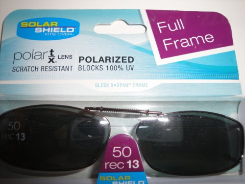 Solar Shield 50 Rec 13 Full Frame Gray Polarized Clip on Sunglasses