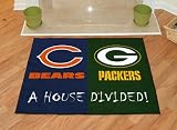 Chicago Bears Green Bay Packers House Divided Mat